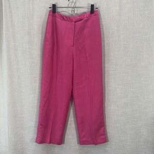 David N Women's Size 4 Crop Pant NWT Pink Rayon/Linen Blend Feminine‎ Career